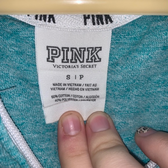 PINK teal zip up jacket - Picture 3 of 3